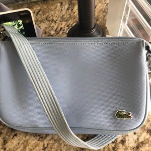 Lacoste raspberry small hobo bag